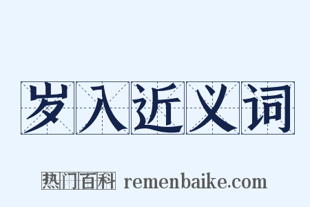 岁入近义词是什么意思的图片